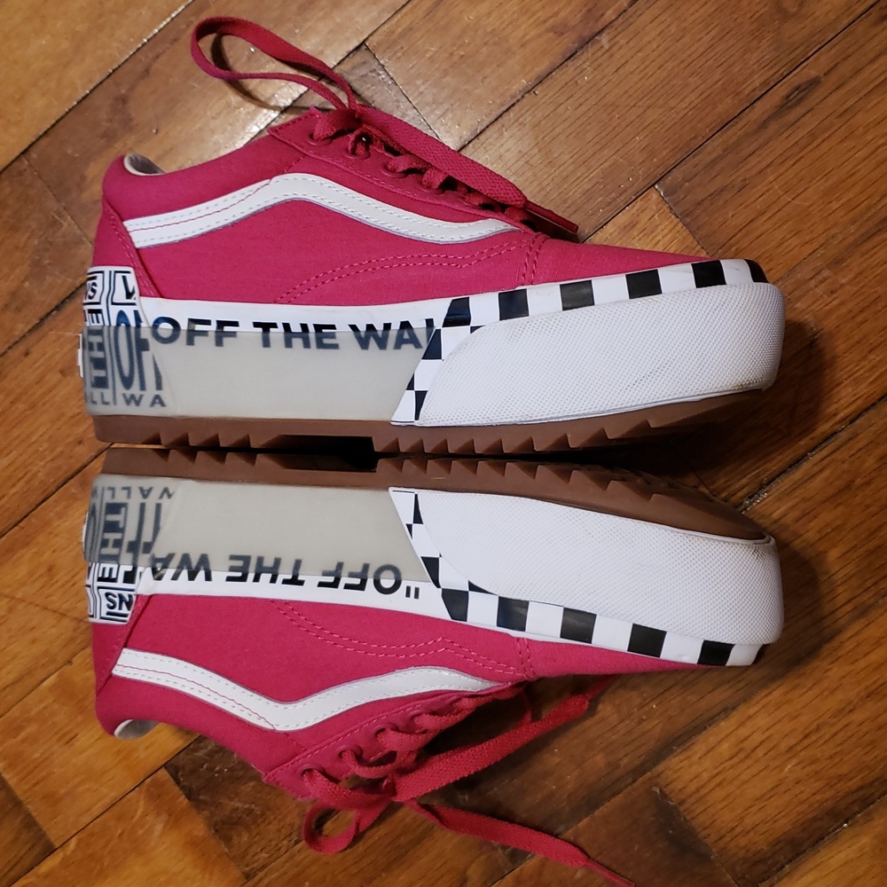 Vans Old Skool Stacked Platform Sneakers W6.5 Cabaret - Picture 3 of 14